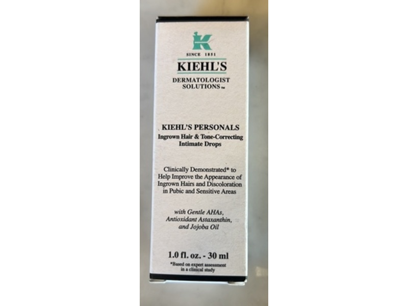 Kiehl's Since 1851 Ingrown Hair & Tone-Correcting Intimate Drops, 1.0 fl oz/30 mL