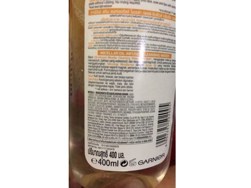 Garnier Micellar Oil-Infused Cleansing Water, 400 mL