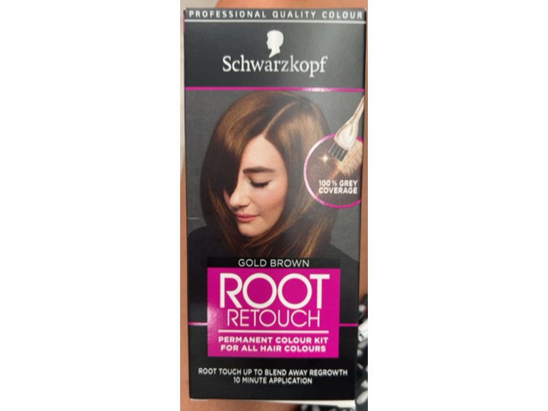 Schwarzkopf Root Retouch Permanent Color Kit, Gold Brown, 1 Application, Pack Of 3