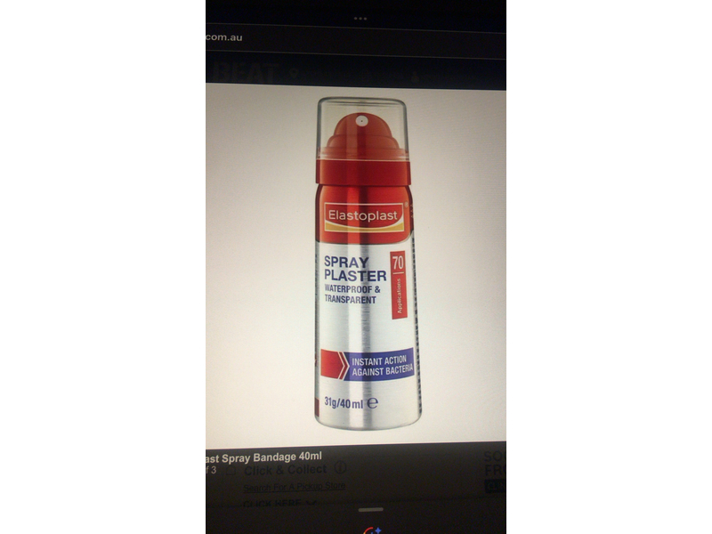 Elastoplast Waterproof Spray Plaster Bandage, 40 mL