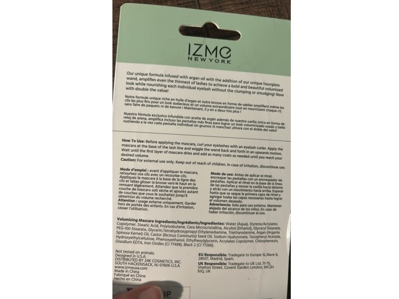 IZME New York Volumizing Mascara, Black, 0.20 fl oz/6.0 mL, Pack Of 2