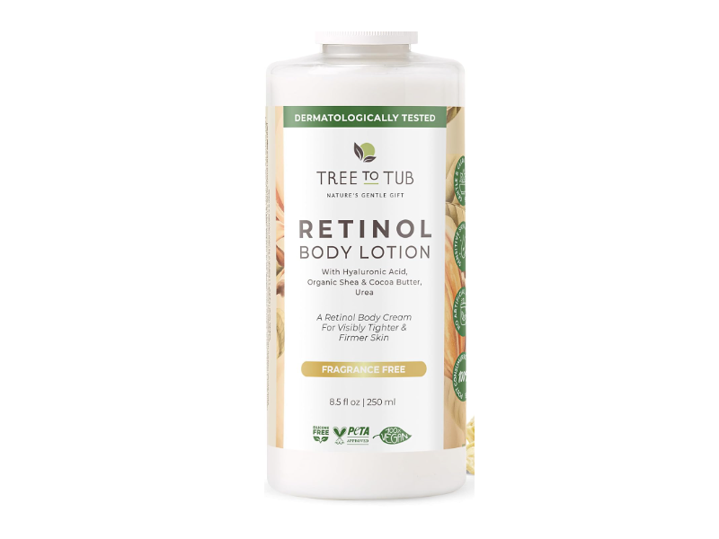 Tree To Tub Retinol Body Lotion, Fragrance Free, 8.5 fl oz/250 mL