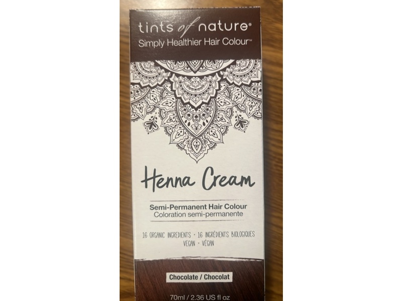 Tints Of Nature Semi-Permanent Henna Cream, Chocolate, 2.36 fl oz/70 mL