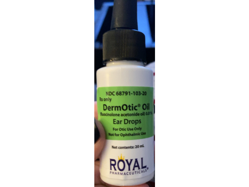 DermOtic Oil (fluonocinolone acetonide) 0.01%, 20 mL, Royal Pharmaceuticals (Rx)