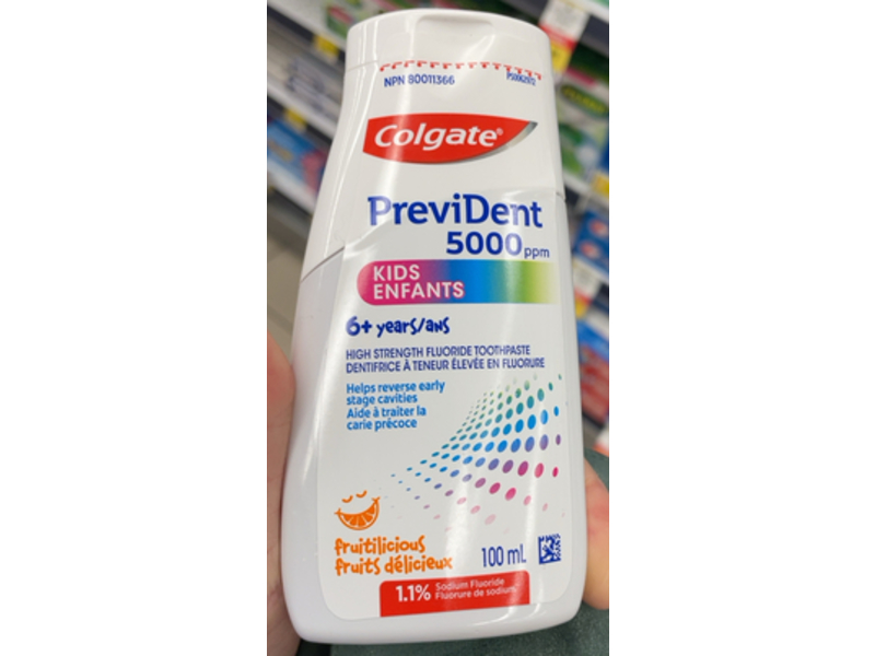 Colgate PreviDent Kids High Strength Fluoride Toothpaste, Fruitilicious, 100 mL