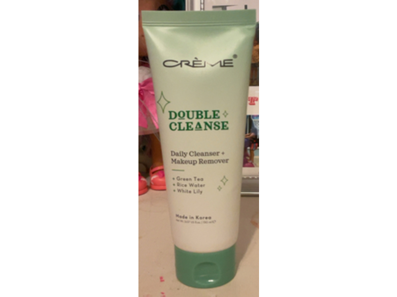 The Creme Shop Double Cleanse Daily Cleanser + Makeup Remover, Green Tea, Rice Water & White Lily, 5.07 fl oz/150 mL