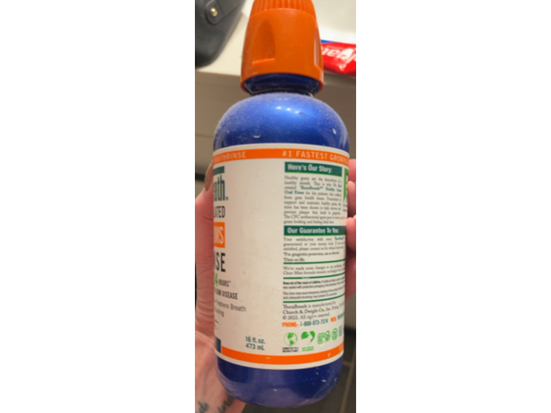 Thera Breath Healthy Gums Oral Rinse, Clean Mint, 16 fl oz/473 mL