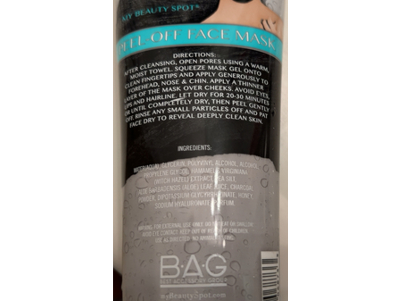 My Beauty Spot Peel Off Face Mask, Charcoal, 6.7 fl oz/200 mL