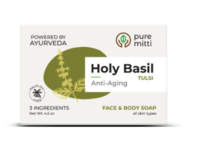 Pure Mitti Anti-Aging Face & Body Soap, Holy Basil, 4.5 oz - thumbnail 1