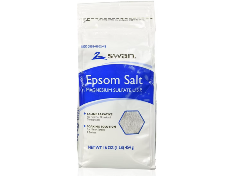 Swan Epsom Salt, Magnesium Sulfate, 16 oz/454 g