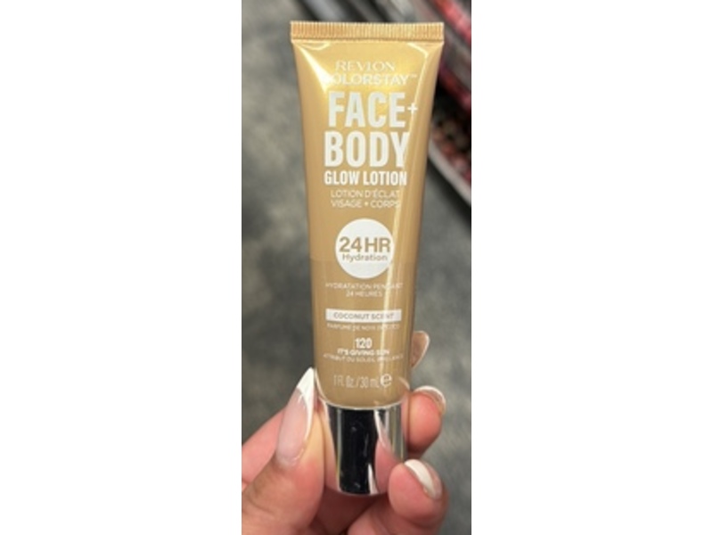 Revlon Color Stay Face & Body Glow Lotion,120 It's Giving Sun, 1 fl oz/30 mL