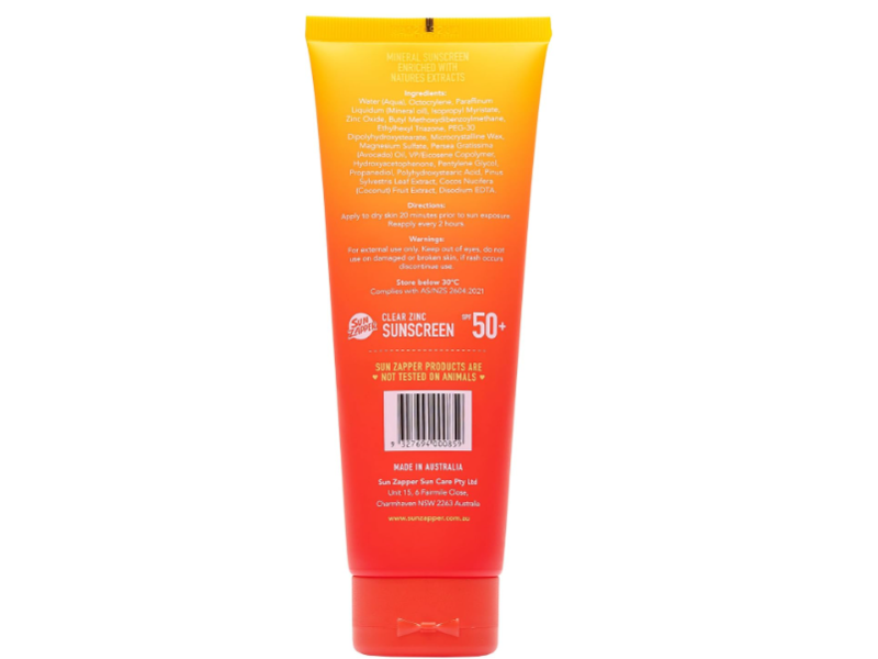 Sun Zapper Clear Zinc Sunscreen, SPF 50+, 100 mL