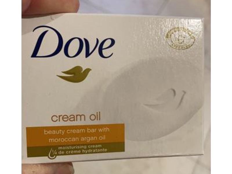 Dove Beauty Cream Bar, Moroccan Argan Oil, 3.5 oz/100 g, 12 Count