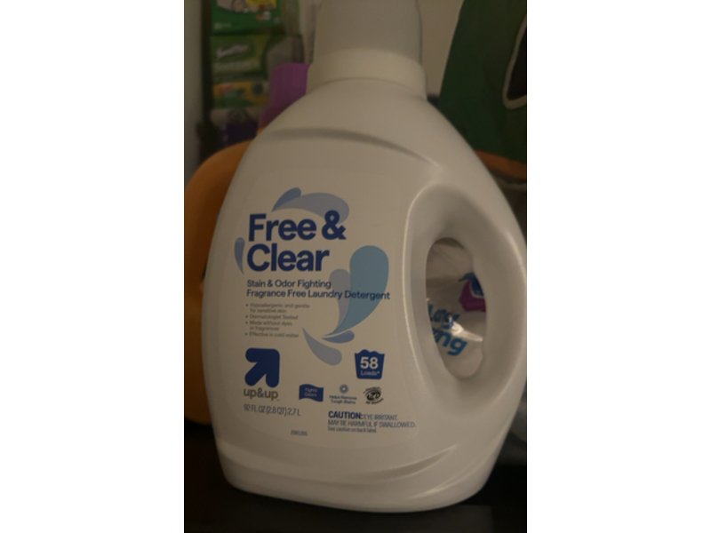 Up & Up Laundry Detergent, Free & Clear, 58 Loads, 92 fl oz/2.7 L