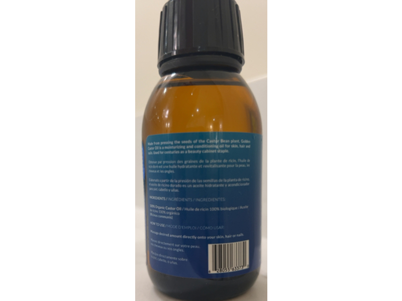 Queen Of The Thrones Organic Golden Castor Oil, 3.38 fl oz/100 mL