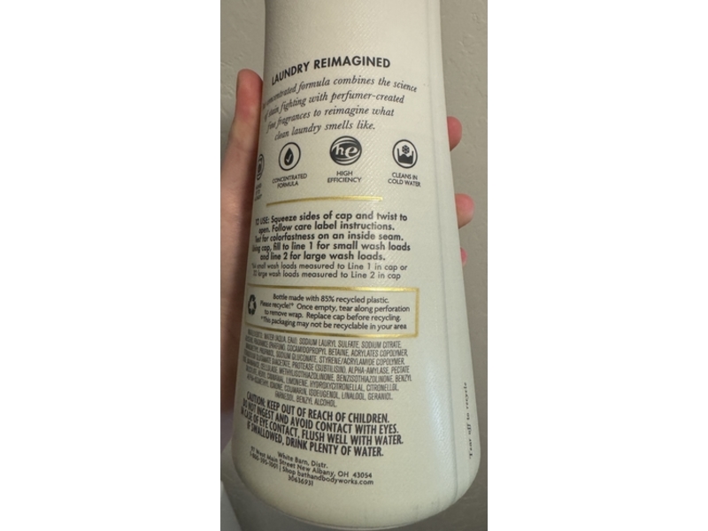 White Barn Fabric Care Detergent, Morning Rain, 32 fl oz/946 mL