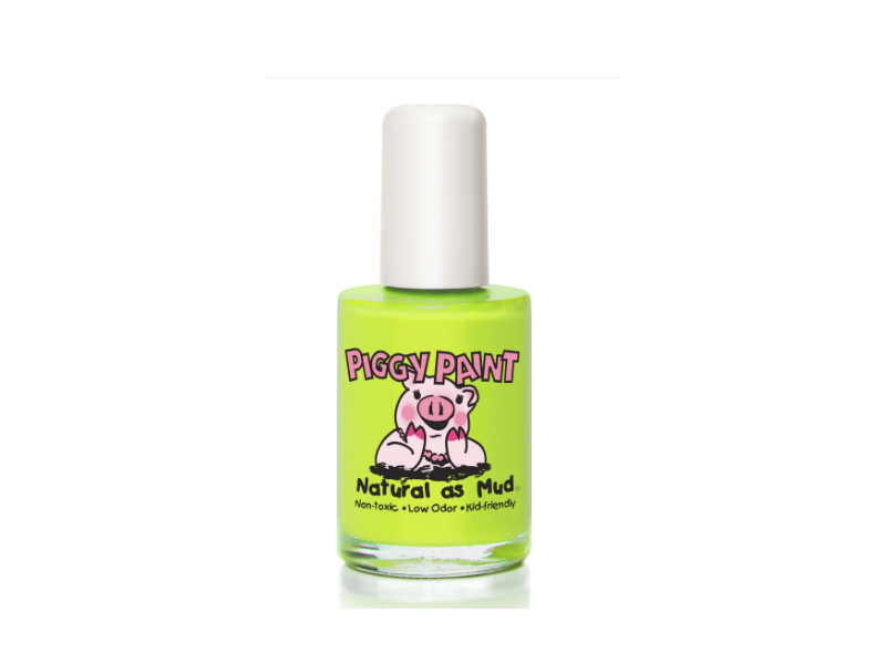 Piggy Paint Natural As Mud Kids Nail Polish, Lime Time, 0.25 fl oz/7.4 mL