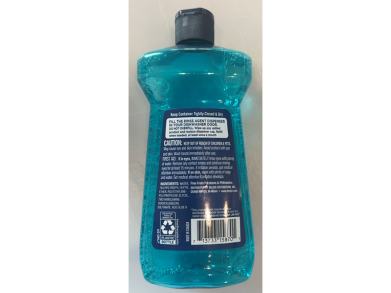 Meijer Automatic Dishwashing Rinse Aid, 150 Loads, 16.0 fl oz/473 mL