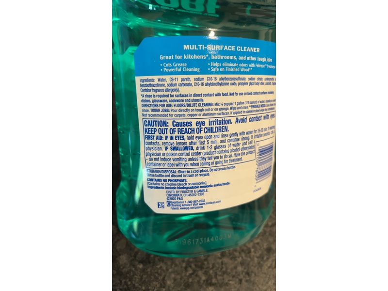 Mr. Clean Multi-Surface Cleaner, Meadows & Rain, 45 fl oz/1.33 L, Pack Of 6