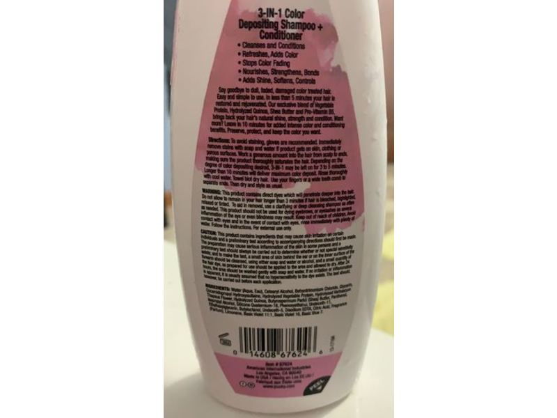 Punky Colour 3-In-1 Color Depositing Shampoo + Conditioner, Pinktabulous, 8.5 fl oz/250 mL, Pack Of 2