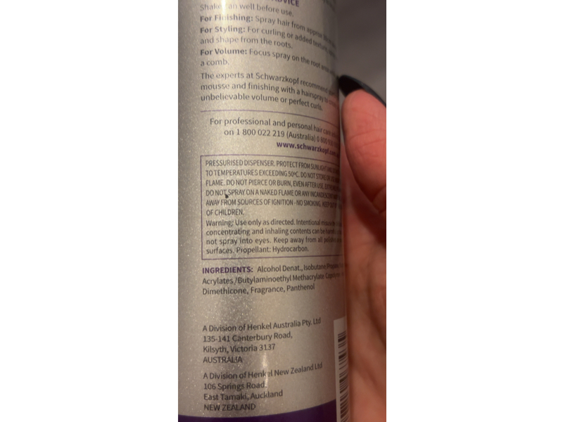 Schwarzkopf Extra Care Super Styling Lacquer, 250 g