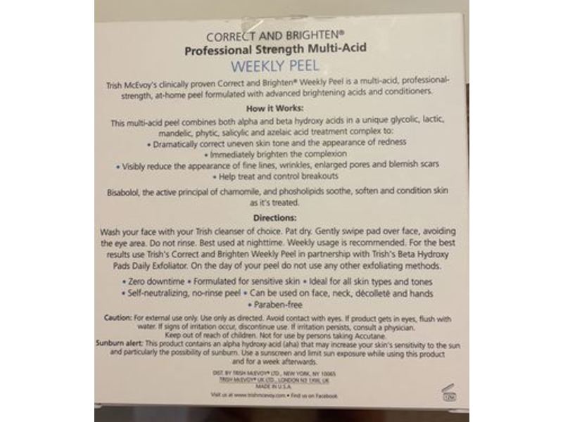 Trish McEvoy Correct & Brighten Weekly Peel, 2.2 g/0.07 oz
