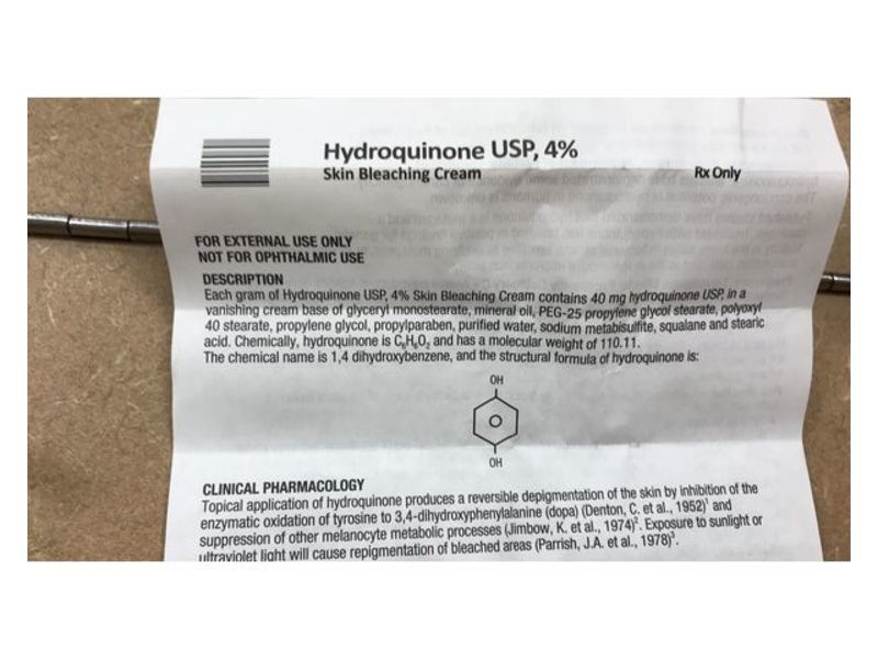 Hydroquinone USP 4% Skin Bleaching Cream, 1 oz, TWi Pharmaceuticals, Inc (RX)