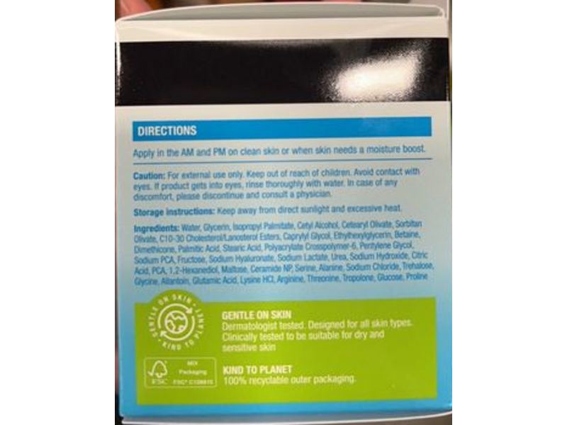 Neutrogena Hydro Boost Hyaluronic Acid Nourishing Cream, Fragrance Free, 50 g