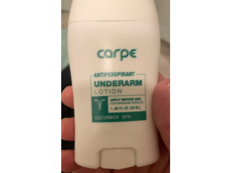 Carpe Antiperspirant Underarm Lotion, Cucumber Spa, 1.65 oz/50 mL