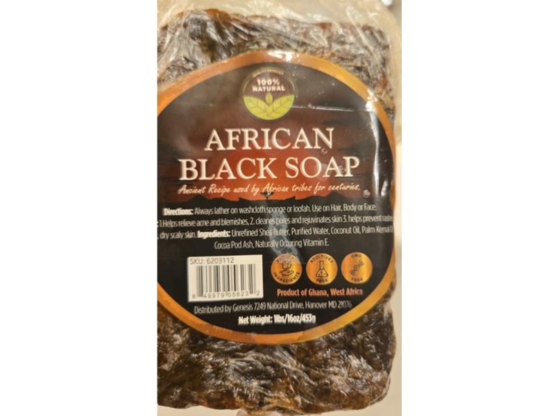 Genesis African Black Soap, 16 oz/453 g