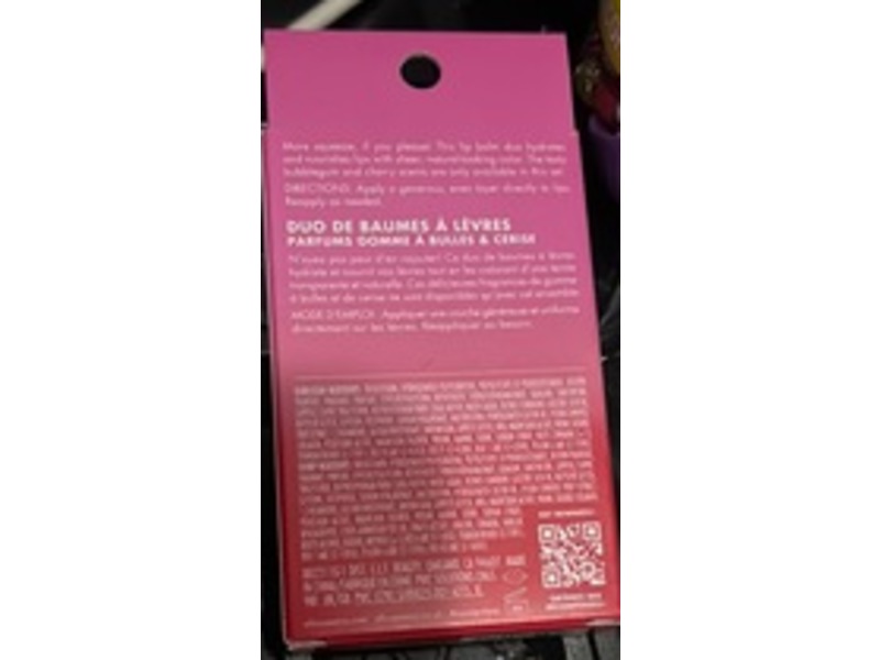 E.l.f. Cosmetics Squeeze Me More Lip Balm Duo, Bubblegum & Cherry Scents, 0.21 fl oz/6 g