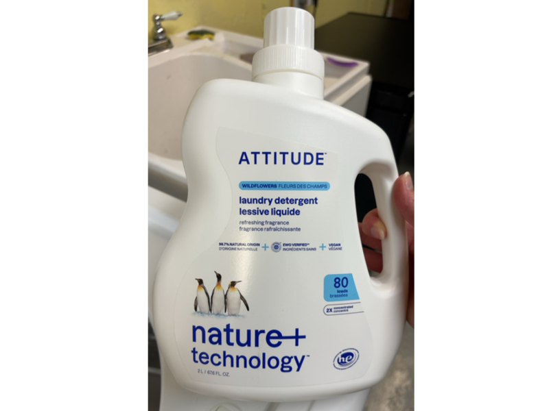 Attitude Laundry Detergent, Wildflowers, 80 Loads, 67.6 fl oz/2 L