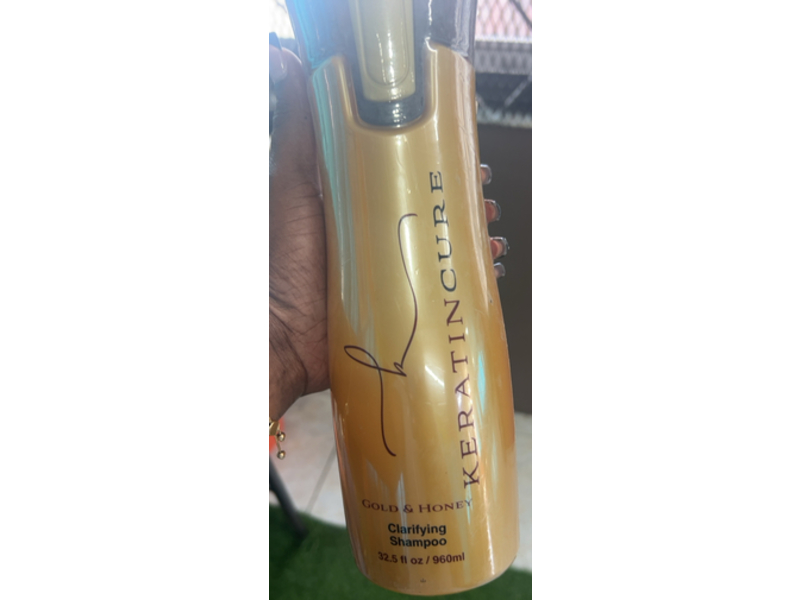 Keratin Cure Clarifying Shampoo, Gold & Honey, 32.5 fl oz/960 mL