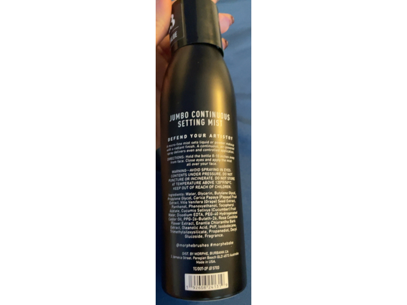 Morphe Continuous Setting Mist Jumbo, 6.5 oz/184 g