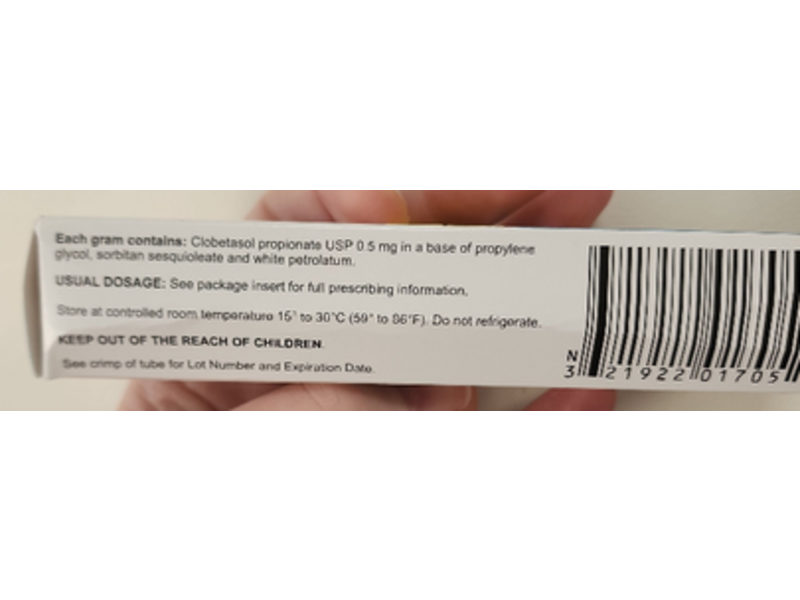 Clobetasol Propionate Ointment 0.05%, 30 g, Encube (Rx)