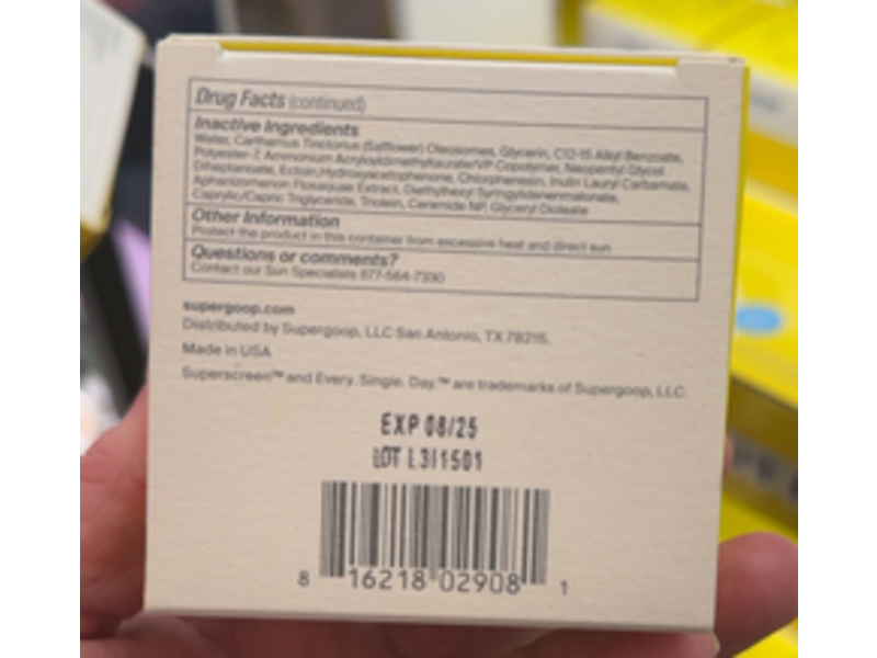 Supergoop! Superscreen Hydrating Daily cream, SPF 40 PA+++, 1.7 fl oz/50 mL