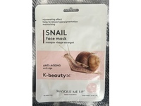 K-beauty Masque Me Up Snail Face Mask Anti-Ageing, 25 mL, 1 Count - Image 3