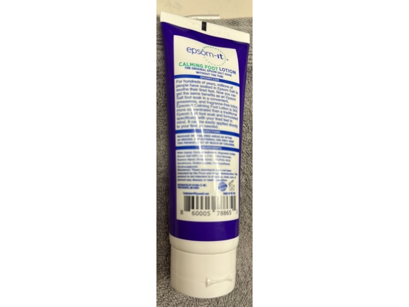 Epsom It Calming Foot Lotion, Urea, 3.5 fl oz/104 mL