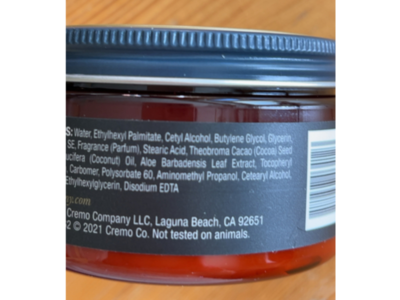 Cremo Beard & Scruff Cream, Palo Santo, 4 oz/113 g