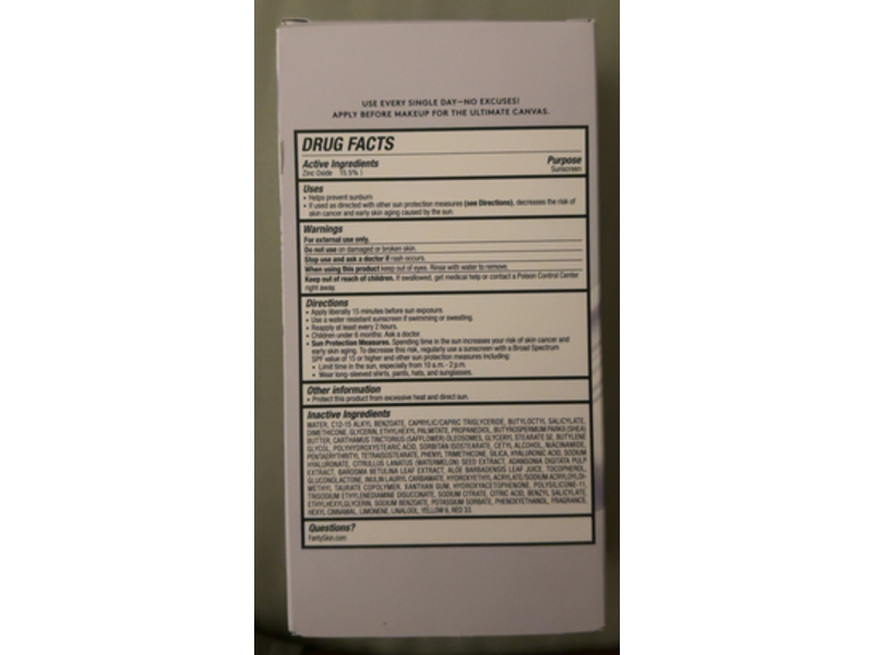 Fenty Skin Hydra Vizor Mineral Sunscreen Moisturizer, SPF 30, 1.7 fl oz/50 mL