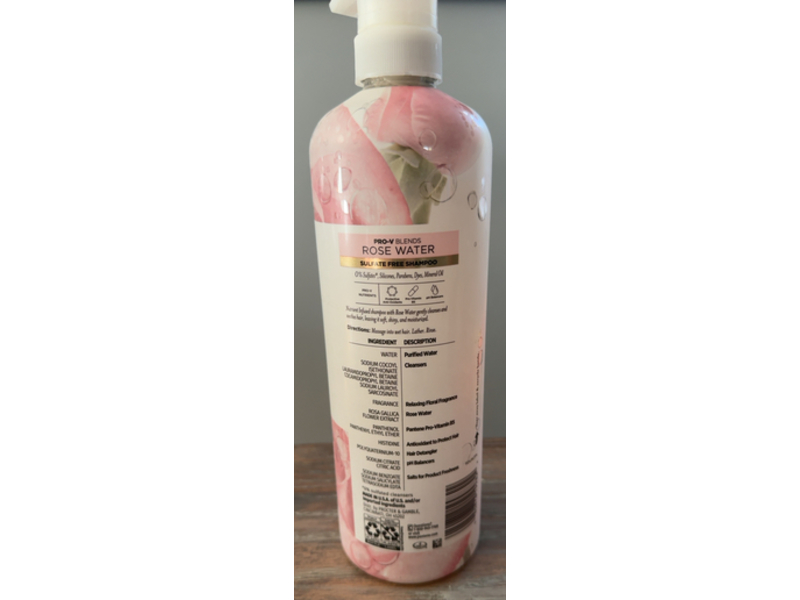 Pantene Rose Water Shampoo, Pro-V, 30 fl oz/888 mL