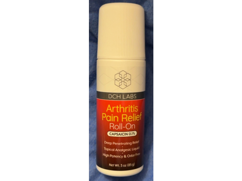 DCH Labs Arthritis Pain Relief Roll - On, Capsaicin 0.1%, 3 oz/85 g