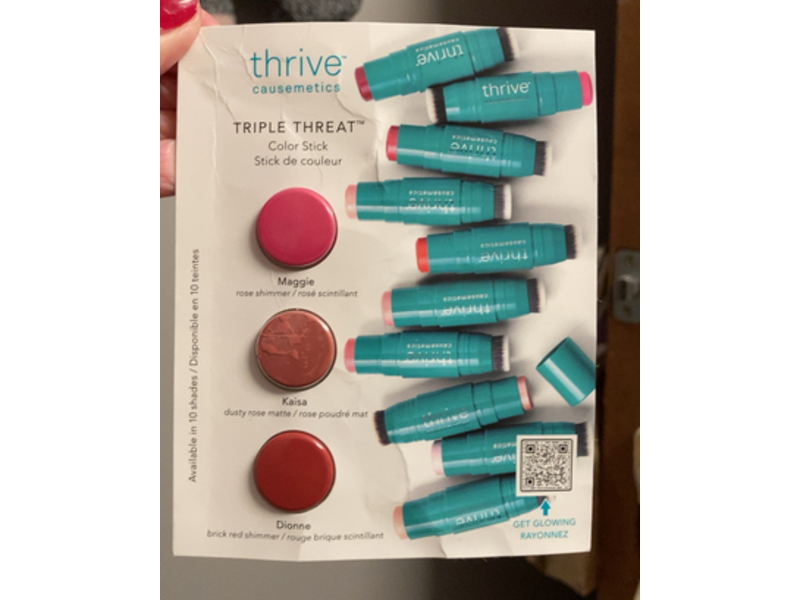 Thrive Causmetics Triple Threat Color Sticks, Maggie + Kaisa & Dionne, 0.008 o z/0.25 g