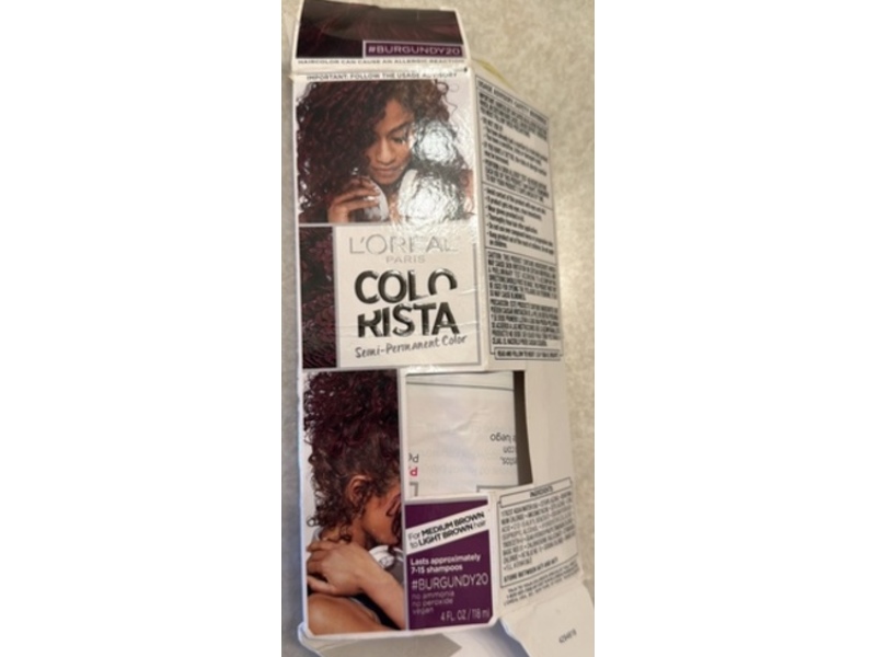 L'Oreal Paris Colorista Semi Permanent Color, Burgundy 20, 4 fl oz/118 mL