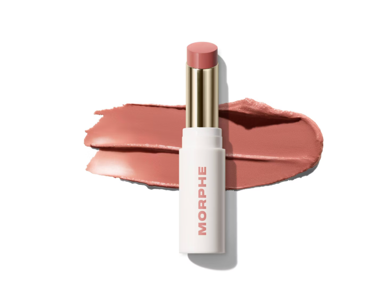 Morphe Liplock Glossy Lipstick, Caught Rose, 0.14 oz/4 g