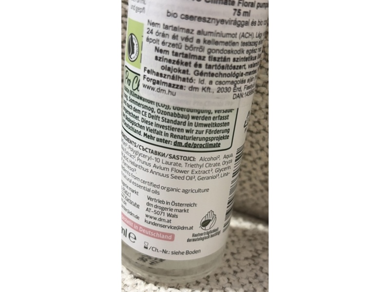 Alverde Pro Climate Deo Spray, Floral, 75 mL