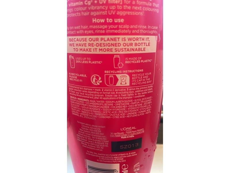 L'Oreal Paris Elvive Colour Protect Shampoo, 340 mL