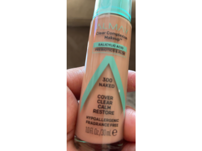 Almay Clear Complexion Makeup Foundation, 300 Naked, 1 fl oz/30 mL