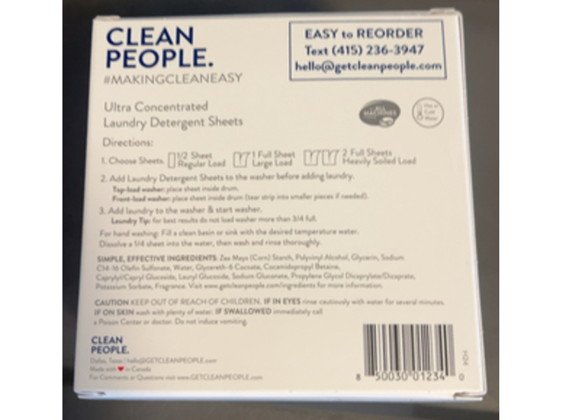 Clean People. Fresh & Clean Laundry Detergent Sheets, 192 Loads, Pack Of