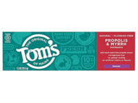 Tom's Of Maine Fluoride Free Toothpaste, Propolis & Myrrh, 5.5 oz/155.9 g, Pack Of 2 - thumbnail 1